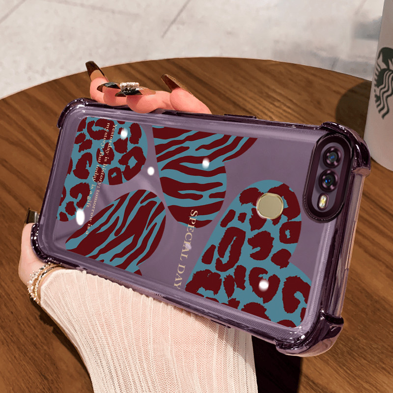 Casing Hp untuk OPPO A7 A5s A12 A12s A11K Case Casing Softcase macan tutul cinta Kesing pelindung si