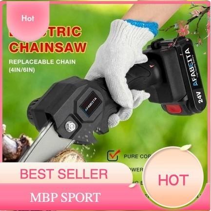 Gergaji Mesin Listrik Kayu Pohon Mini Cordless Chainsaw Baterai Senso