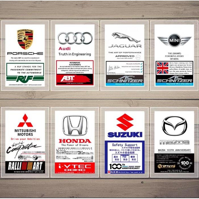 STIKER KACA DEPAN MOBIL STATIS ANTI AIR / STIKER MOBIL GAYA RETRO/PVC