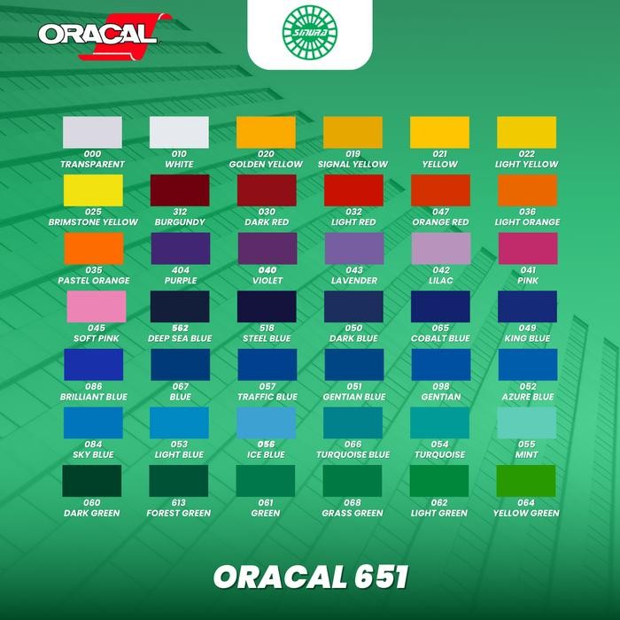 STICKER ORACAL 651-010 WHITE / PUTIH (GLOSSY/MATTE)