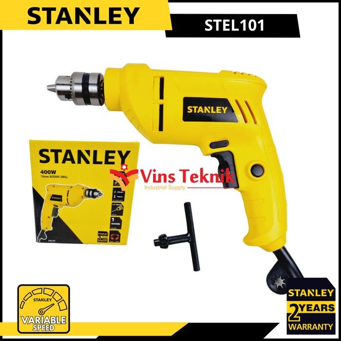 Mesin Bor Tangan 10Mm Rotary Drill Stel101 Stanley Stel 101