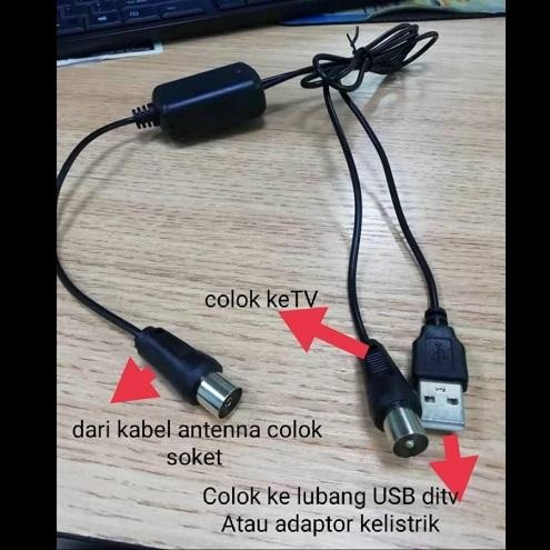 Boster Antena Amplifier Tv Uhf Max Gain 30Db Penguat Sinyal Digital Tv