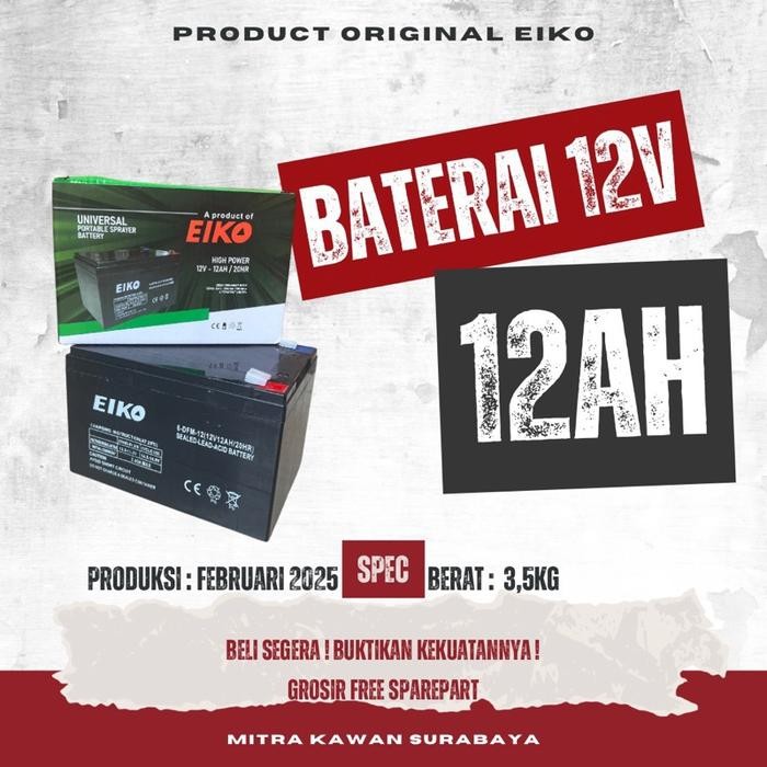 Baterai Aki 12V 12Ah Aki Motor Listrik Aki mainan anak Elektrik Elektrik