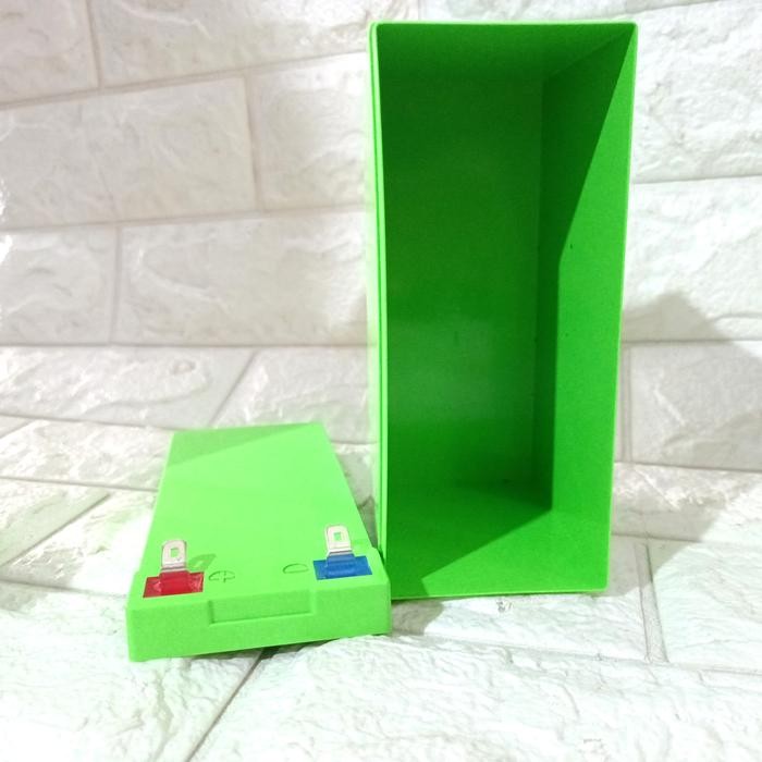 casing baterai 18650 aki lithium 7AH 12V kotak PVC plastik box aki