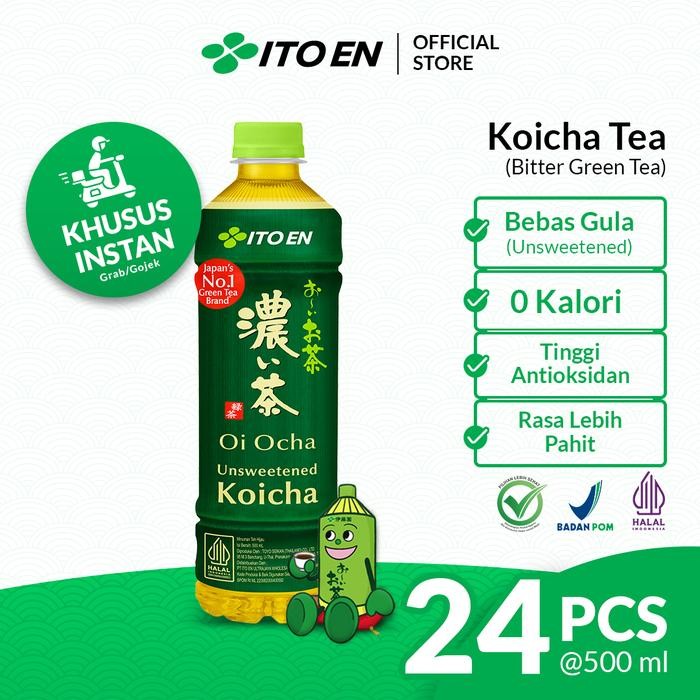 

ITO EN Koicha Green Tea No Sugar 500ml 24 pcs- Teh Hijau Jepang Tanpa Gula Sehat Antioksidan -