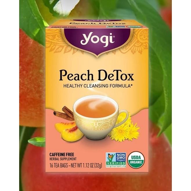 

Yogi Peach DeTox 16 Tea Bags HEALTHY CLEANSING FORMUL
