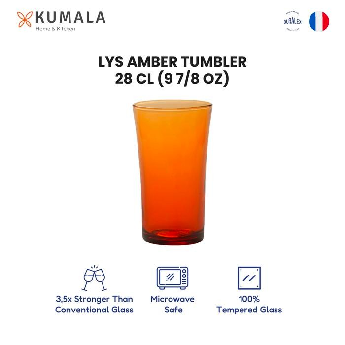 Duralex Lys Tumbler Amber 280Ml 6Pcs - Gelas Minum Kaca
