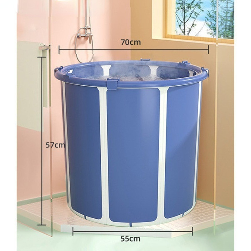Adult Folding Bathtub Portable Bath Barrel Large Bathtub Freestanding