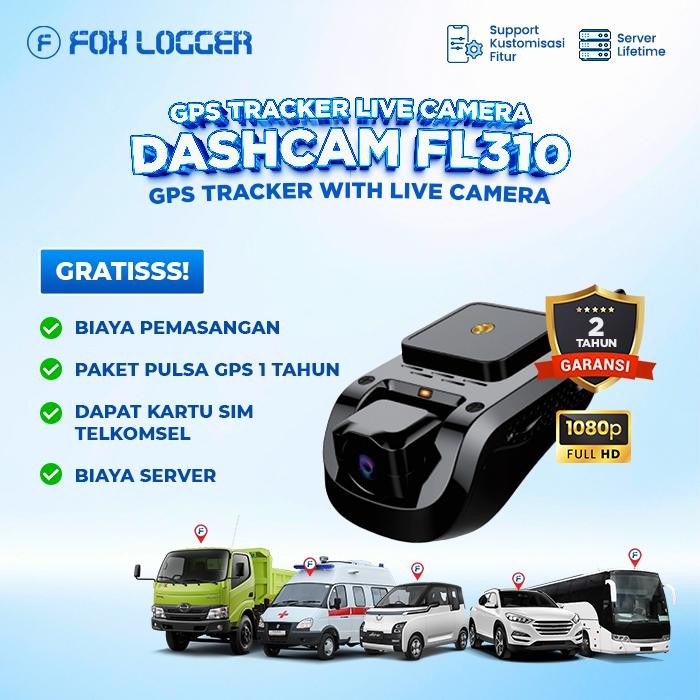 Promo Fox Logger 310 Gps Tracker Dashcam 4G Mobil