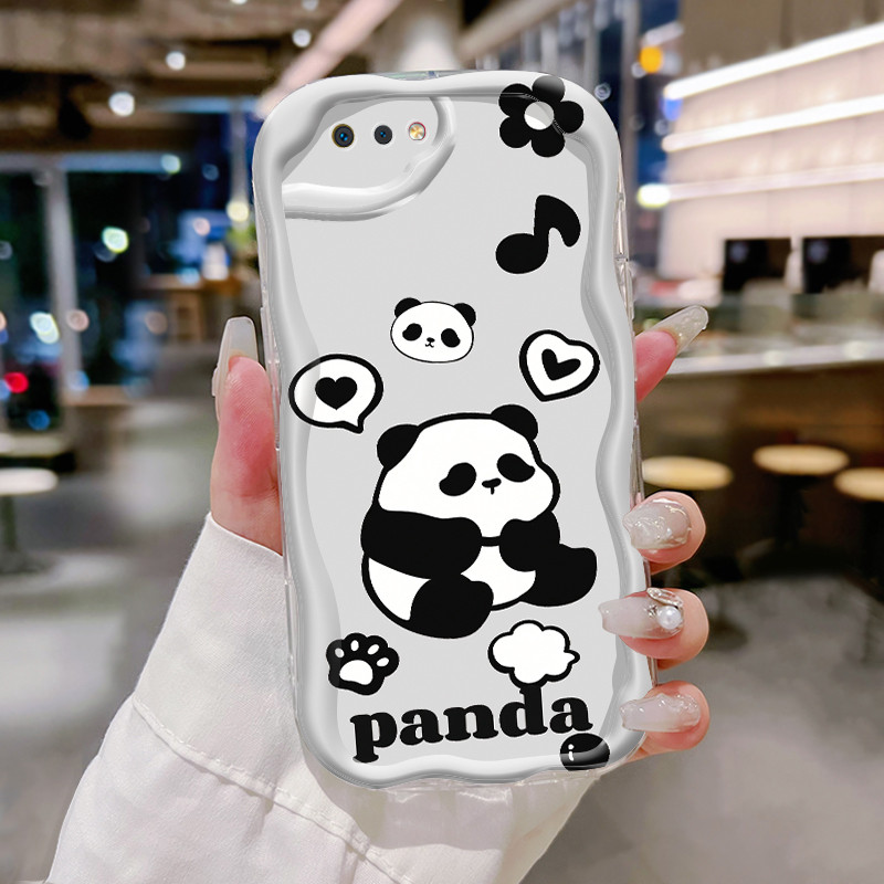 Casing Hp Untuk Realme C2 Realme C2s OPPO A1K Case Casing Softcase Panda merah Kesing krim baru HP p