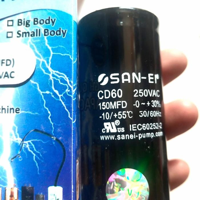 KAPASITOR 150UF 150 MFD UF 250V 250 VAC CAPASITOR STARTING AC MOTOR