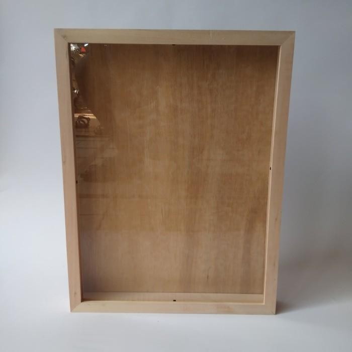 Bingkai kayu 3D - size 30x40 - bingkai mahar - varnish