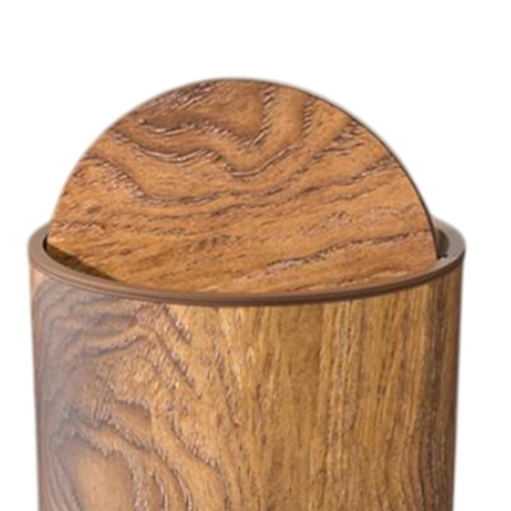Imitation Wood Trash Can Trash Bin Multipurpose Waste Bin Garbage Bin Retro