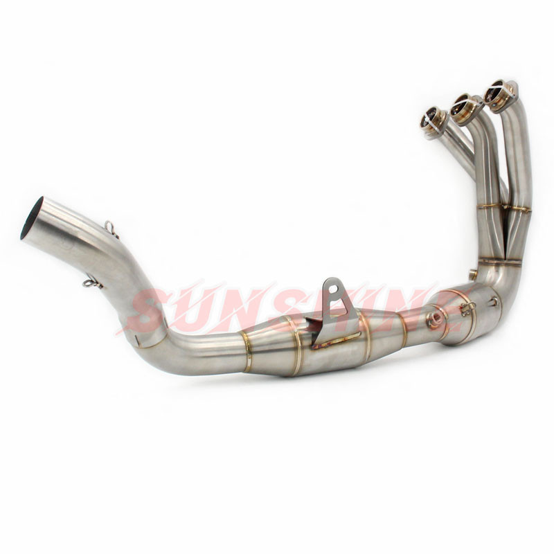 Newest Slip on Exhaust Motorcycle Front Pipe Catalyst Escape For Yamaha YZF MT09 R9 FZ09 XSR900