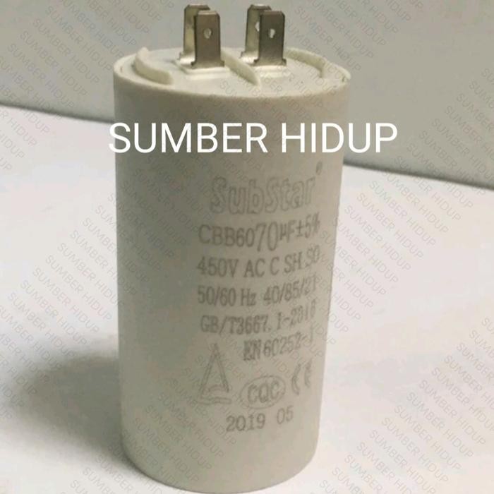 Kapasitor 70uf 450 v CBB60 Capasitor 70 uf 450v 70mfd 70 Mfd Pompa Celup Sumersible