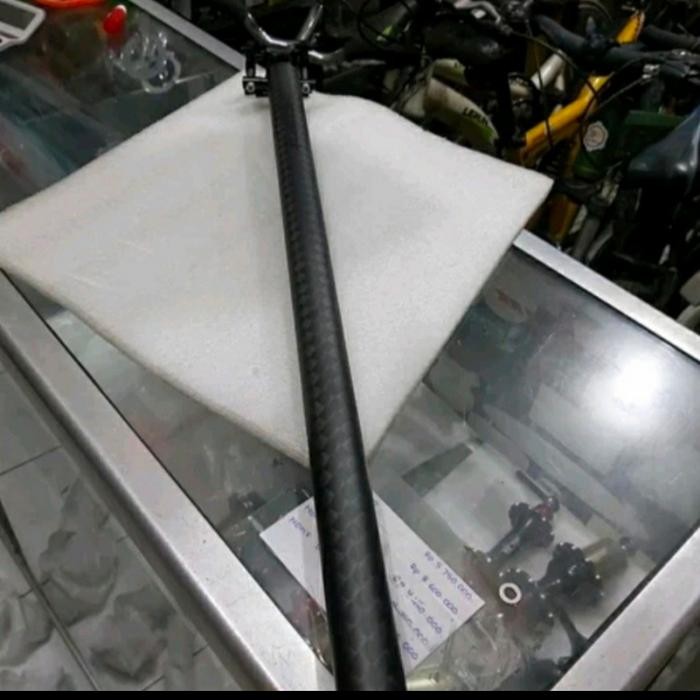 Seatpost Carbon 31.8 OFFIX hitam doff 3sixty bro Tiang Sadel Sepeda Lipat Folding