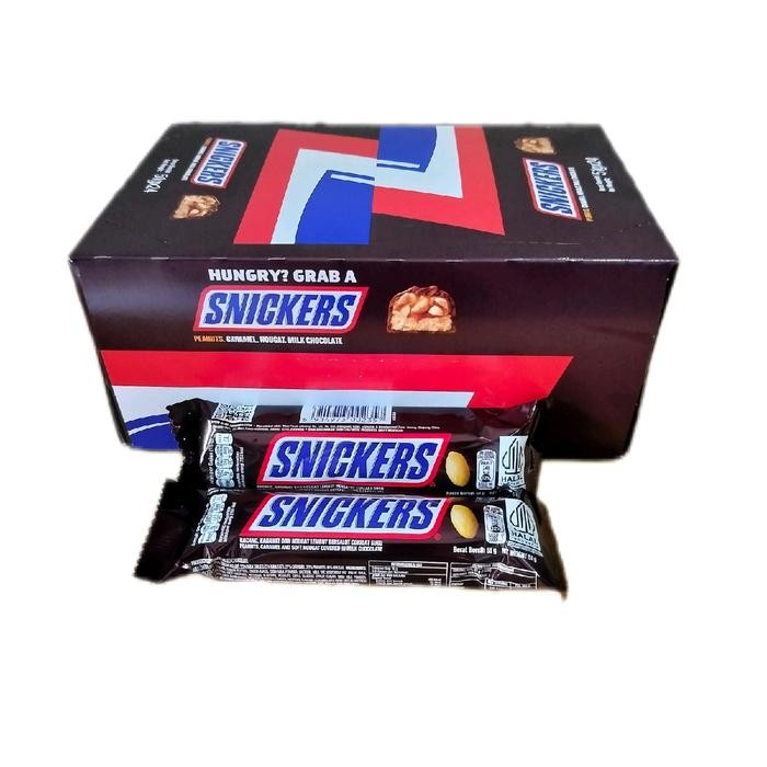 

SIAPKIRIM Snickers Chocolate Bar 35gram 51 Gram 1 Box (isi 24 pcs) Coklat Cokelat Camilan Snacks
