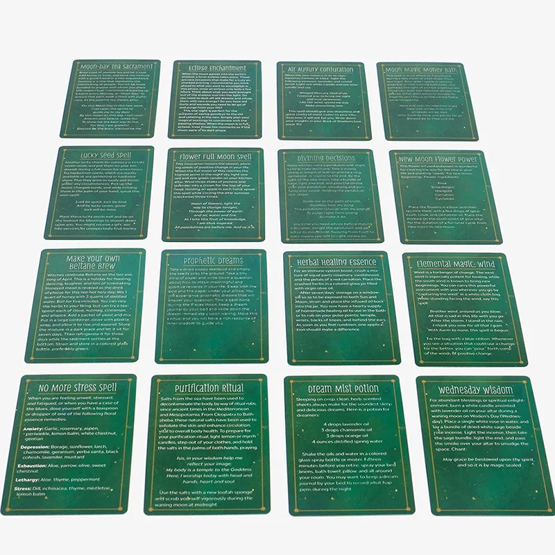 

100PCS Practical Witch's Spell Oracle Tarot Cards Deck English Tarot Board Games Divination Fate