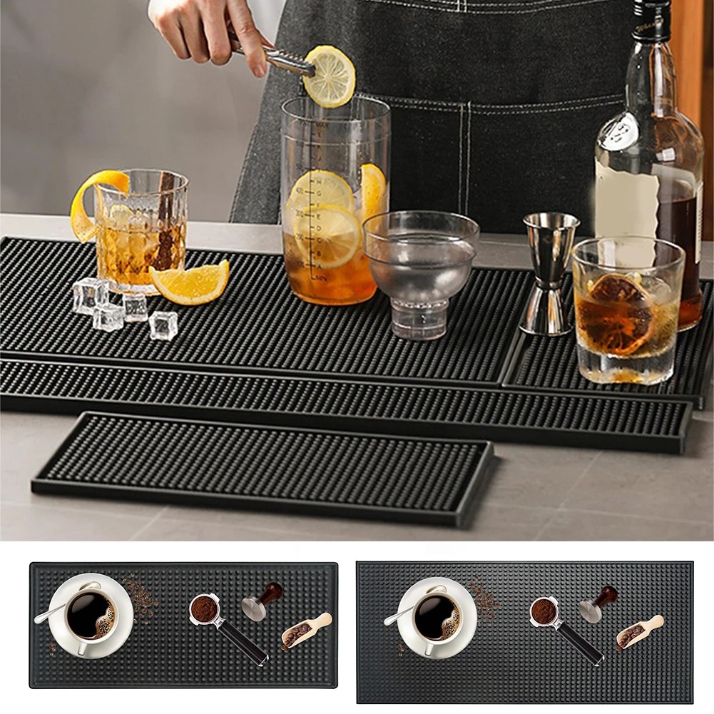 

Bar Mat Coffee Maker Countertop Spill Mats Anti-slip Rubber Bar Service Mat Dish Glass Drying Mat