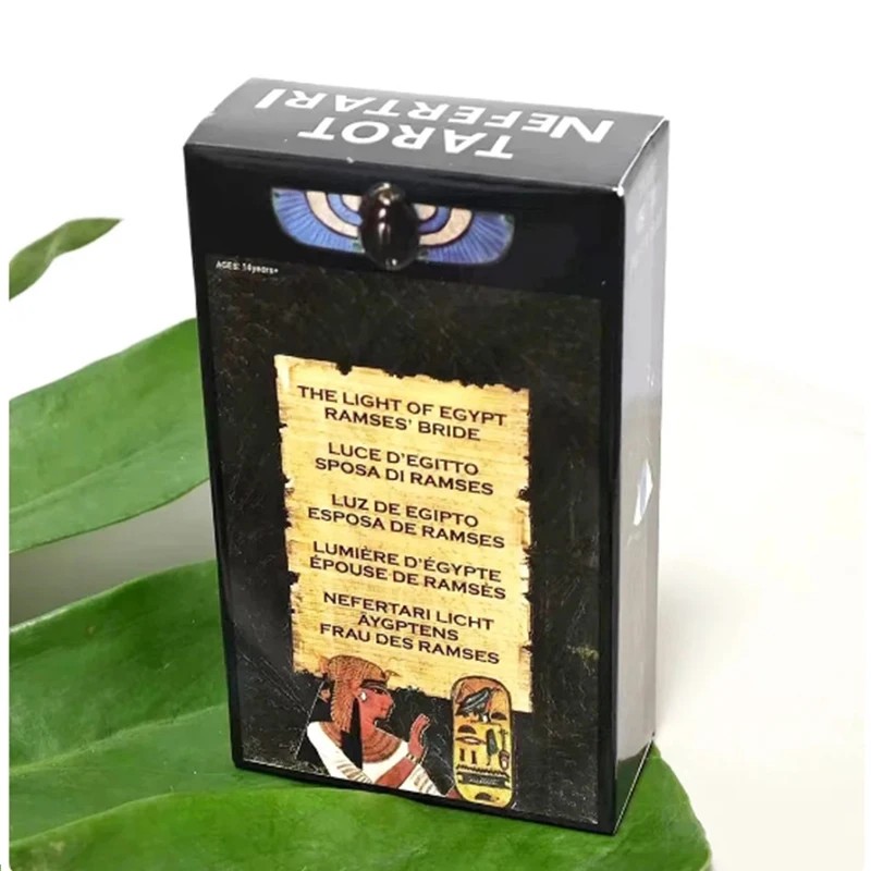 

1Pcs Deck Tarot 10.3*6cm Tarot Nefertari (Multilingual Edition) 78 Pcs Egyptian Themed Tarot Cards