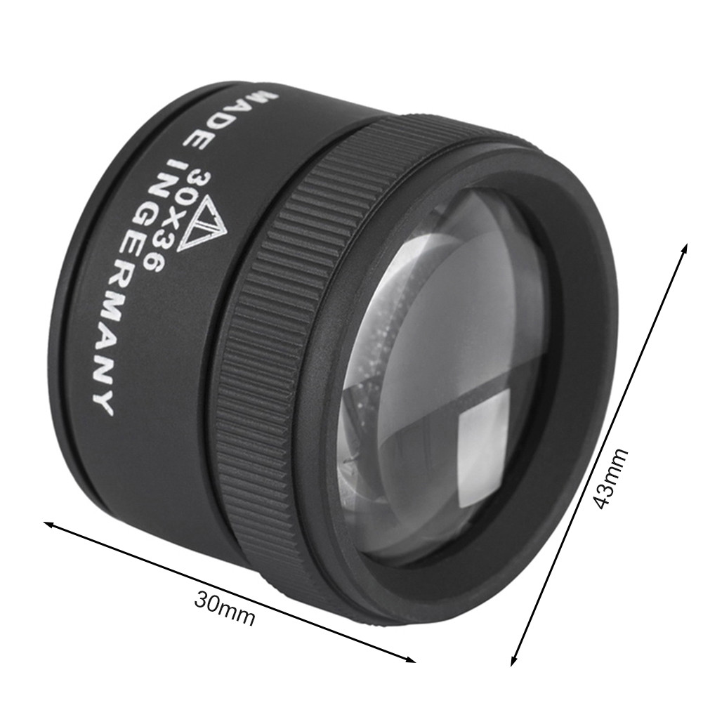 

30X 36mm Magnifying Glass for Precision Work K9 Optical Len Monocle Magnifier Eye Loupe Magnifiers