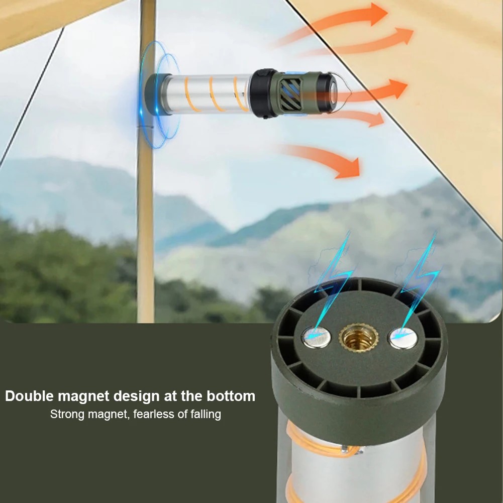 

3 in1 Mosquito Repeller Lamp USB Rechargeable Camping Lantern with Triangle Bracket Waterproof