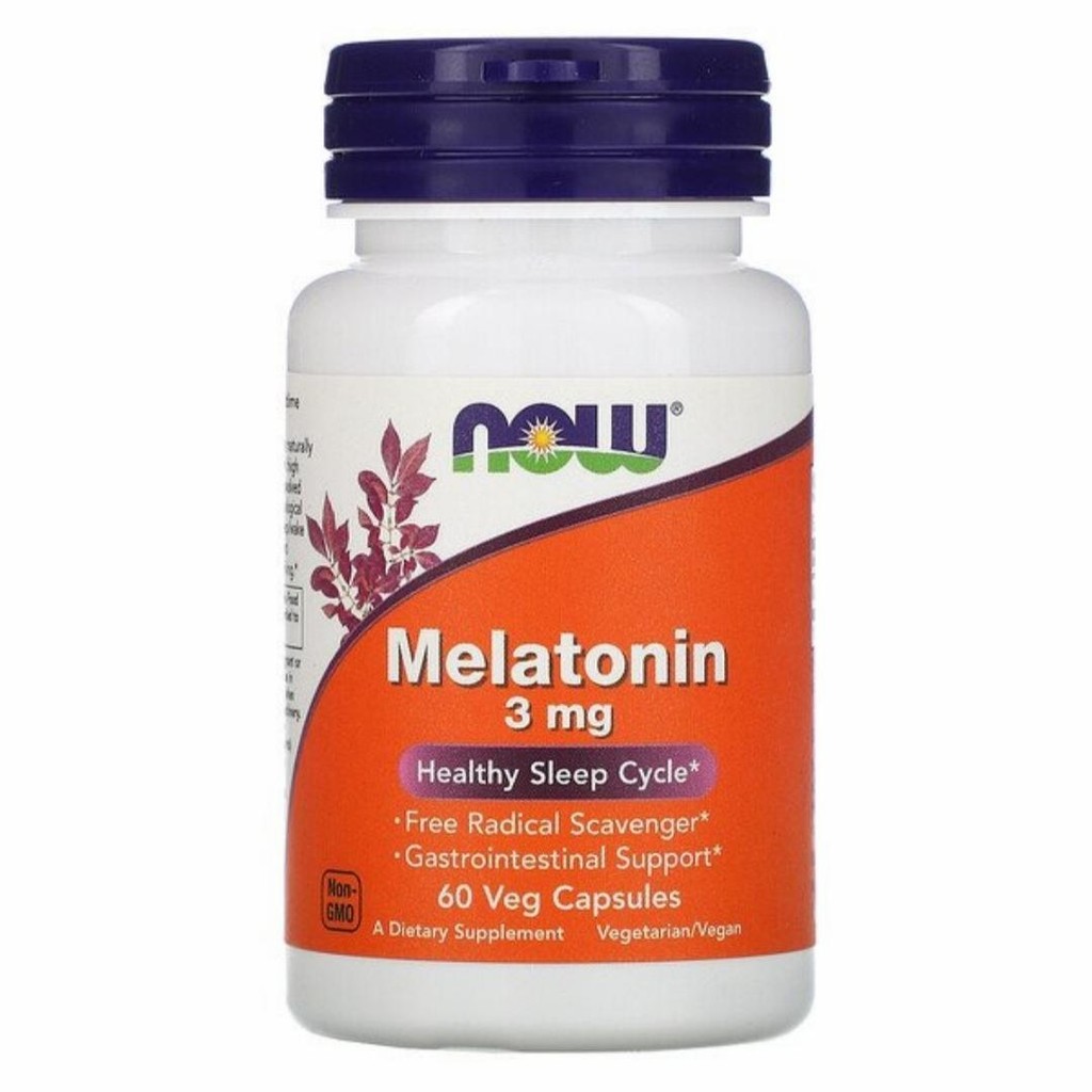 NOW foods melatonin 3 mg, 60 caps
