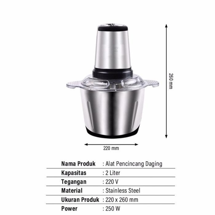 Allthebest Blender Daging Stainless Jumbo Chopper Blender Elektrik Penggiling