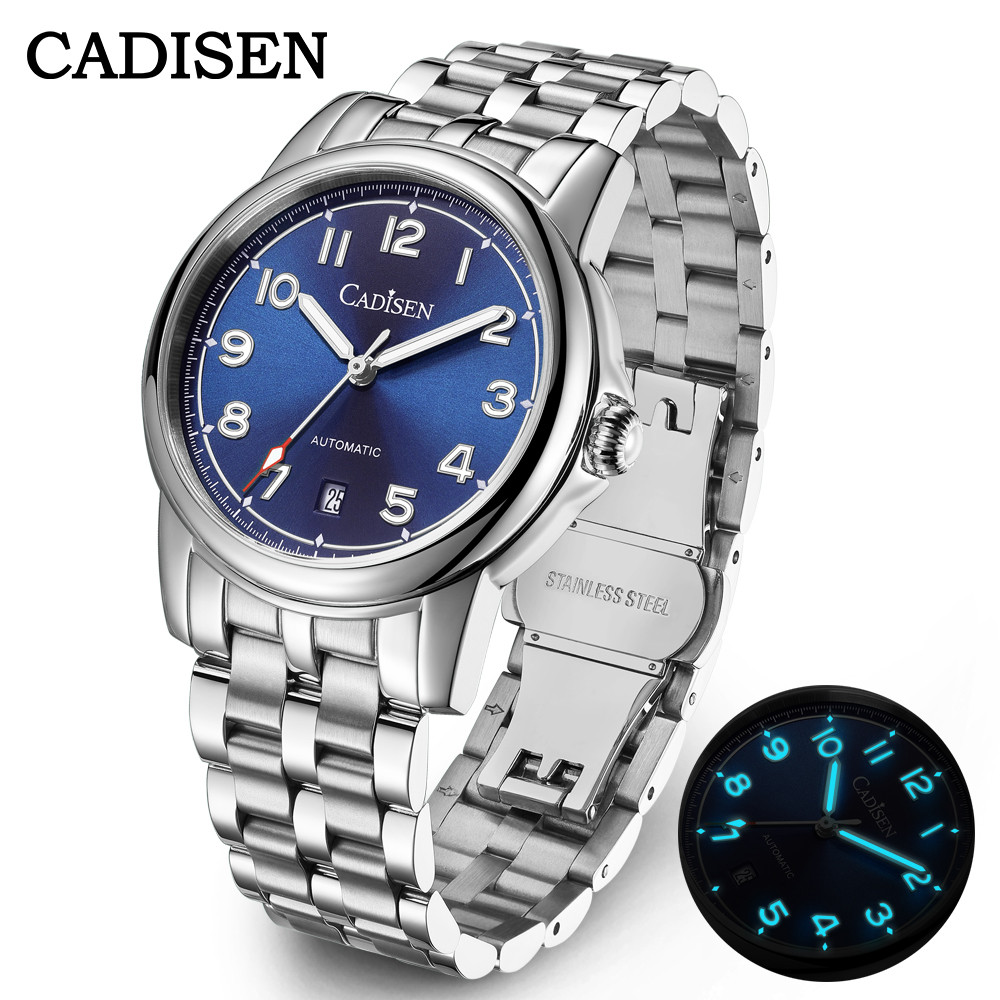 CADISEN 39MM Men Automatic Mechanical Watches 2024 New MIYOTA 8215 Sapphire Stainless Steel Clock Wa