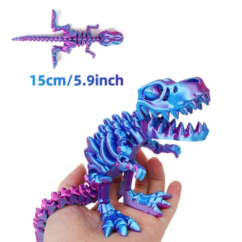 3D Printing Full-Joint Movable Tyrannosaurus Rex Figurine High Degree Freedom Playability Miniature