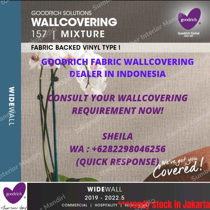 TERBARU Wallsmart Goodrich Wallpaper (Fabric Backed) PROMO
