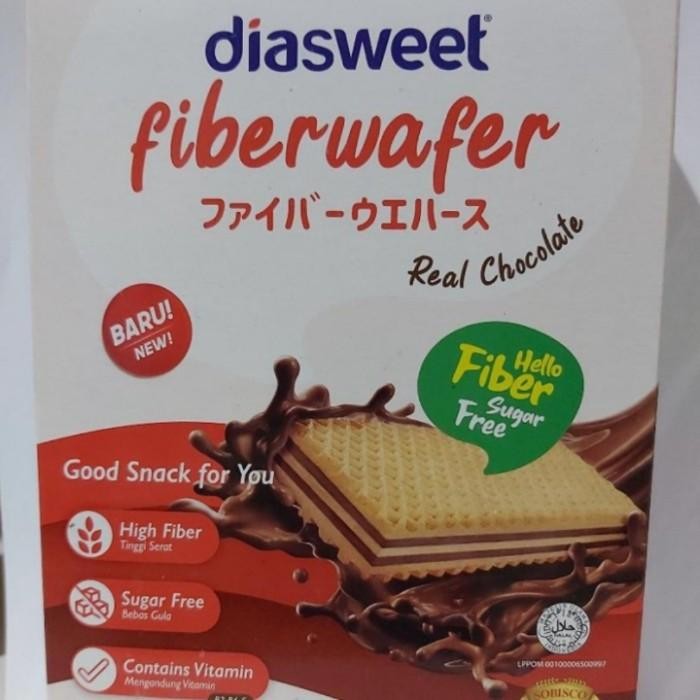 

(Allthebest) Diasweet fiberwafer 180gr coklat sugar free