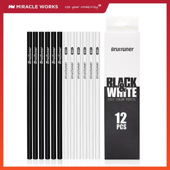 

NYBEBY26 MW SET PENSIL BRUTFUNER 12 PCS UNTUK ALAT TULIS ORIGINAL PENSIL HITAM & PUTIH ISI