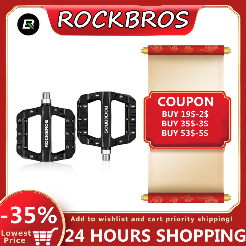 Terlaris, ROCKBROS Pedal Sepeda MTB Bantalan Segel Ultra Ringan Pedal