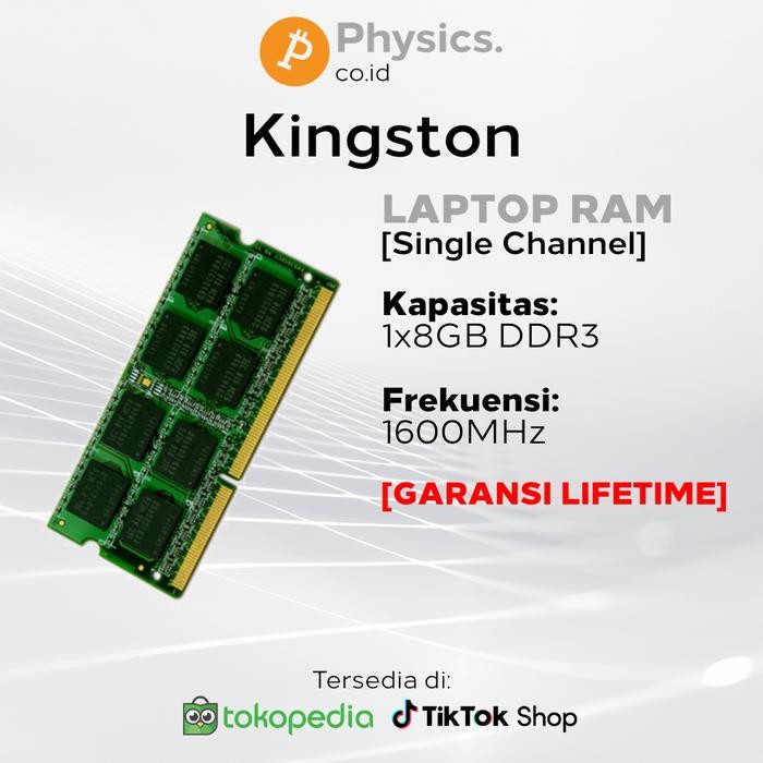 Ram Laptop Kingston Ddr3 8Gb 1600 Mhz - Sodimm