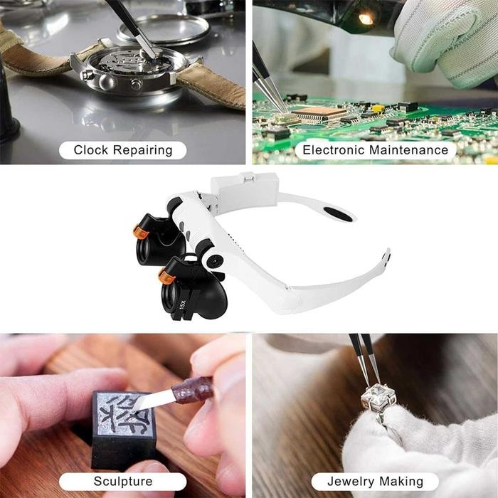 

Kacamata Pembesar Led Warm And Cool Light Teknisi Servis