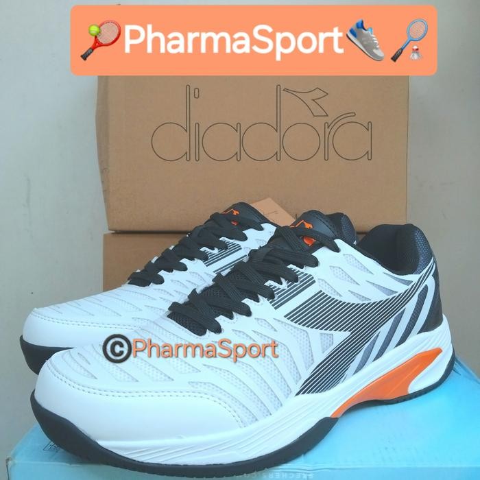 Sepatu Badminton Tennis Diadora Putih Original BNIB