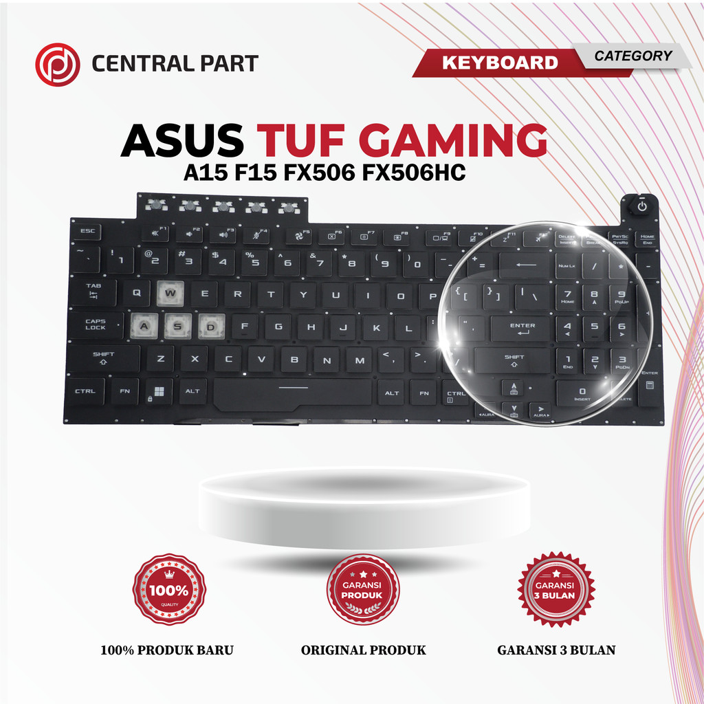 Keyboard Asus Tuf Gaming a15 f15 fx506 fx506hc