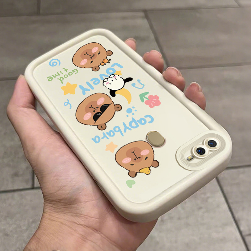 cuci gudang casing hp untuk oppo a7 a5s a12 a12s a11k case pola capybara lucu kartun kasing ponsel