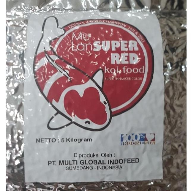 MULAN KOI FOOD SUPER RED SUPER ENHANCER COLOR 5KG FLOATING[FOOD GRADE]