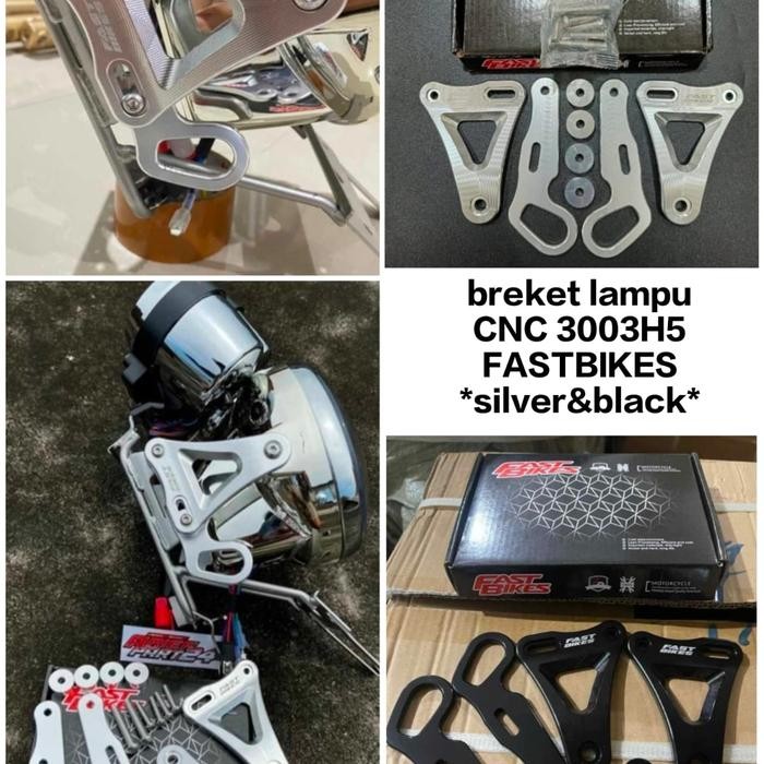 BREKET KUPINGAN LAMPU BULAT MODEL NINJA CNC FAST BIKES UNIVERSAL