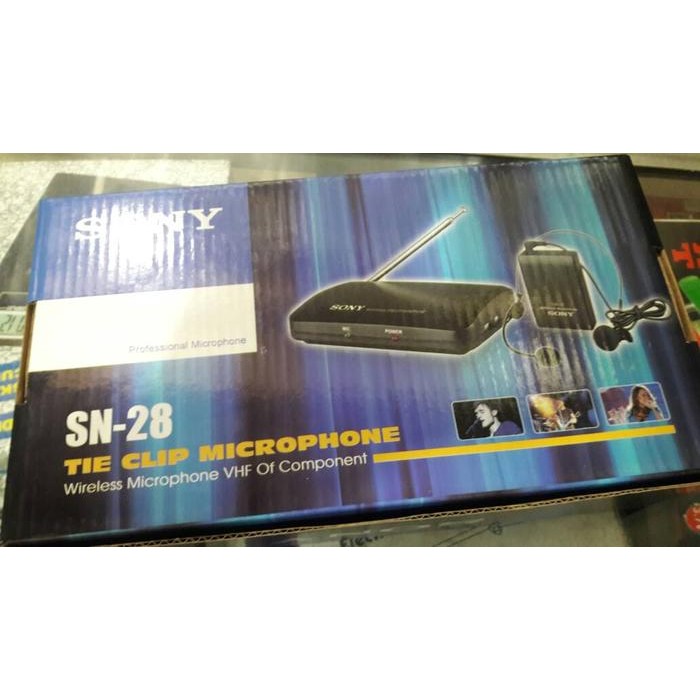 SONY SN-28 MIC WIRELESS SONY/MIC JEPIT/TIE CLIP MICROPHONE