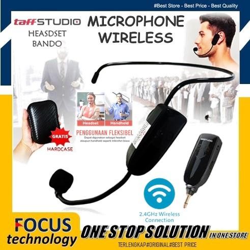 Mikrofon Mic Clip On Wireless 2.4G Presentasi Imam Masjid TAFFSTUDIO