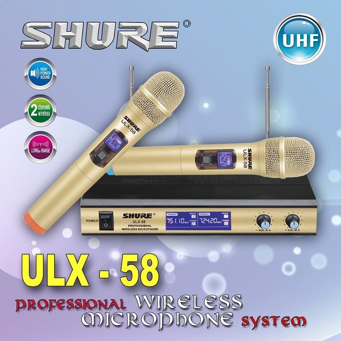MIC WIRELESS SHURE ULX 58 / MICROPHONE WIRELESS SHURE UHF ULX - 58