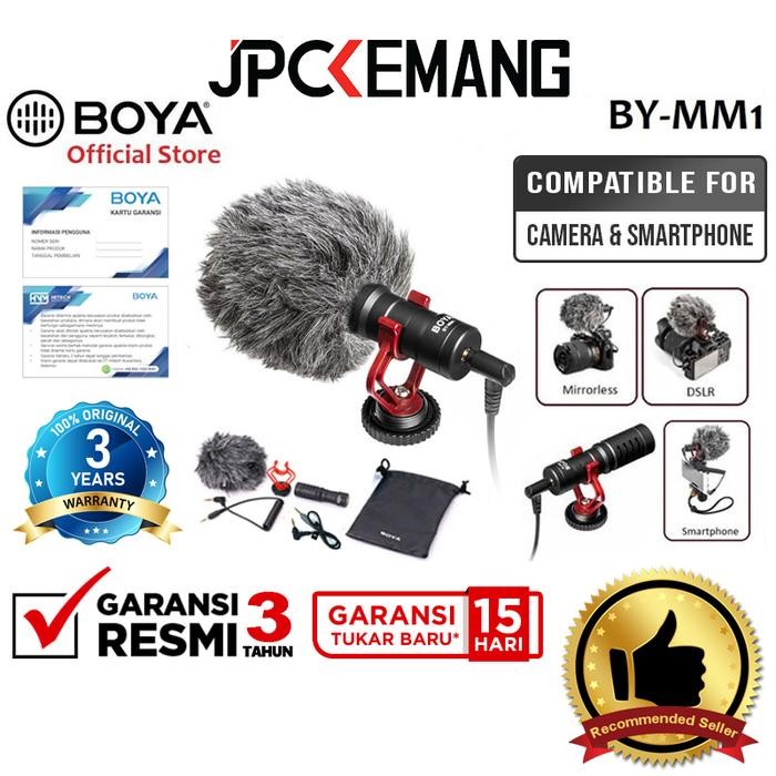 Boya BY-MM1 Mini Microphone for Camera Smartphone BYMM1 Mic Original
