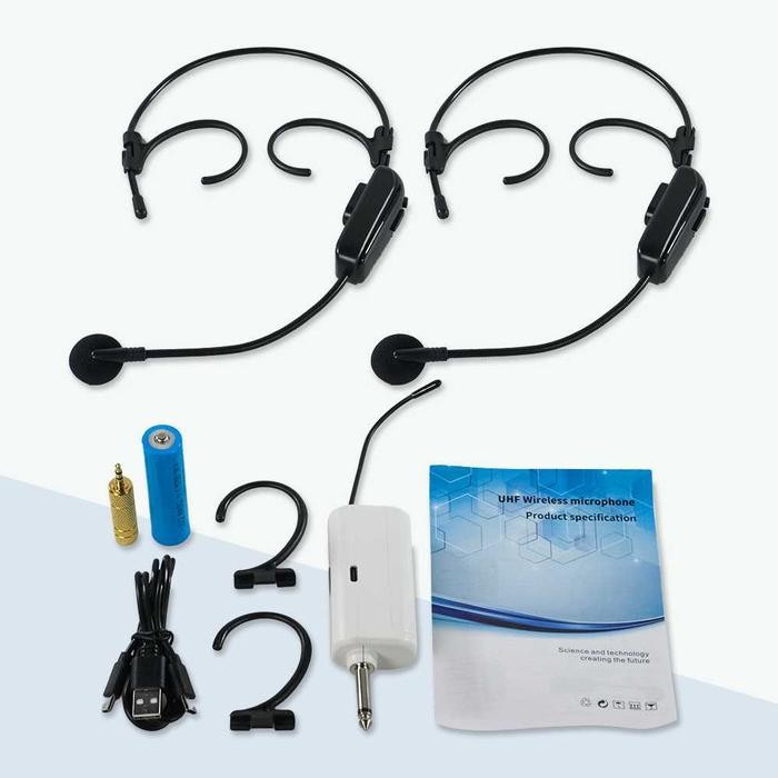 MIC WIRELESS MICROPHONE CLIP ON MC BANDO JEPIT KEPALA MIC IMAM MASJID
