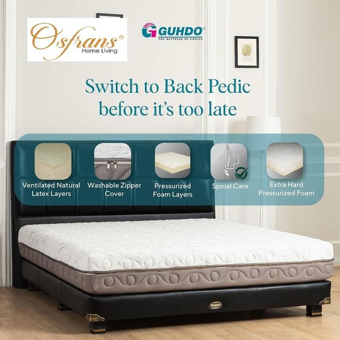 Guhdo Springbed Latex Back Pedic - 180x200 - FULLSET Legacy / Venetian