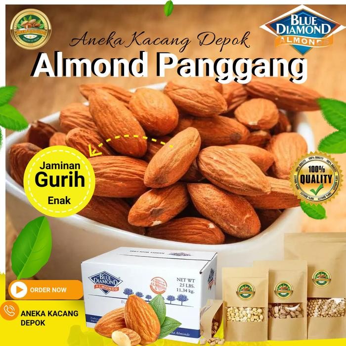 

500Gr Roasted Almond - Kacang Almon Panggang 500Gr Matang