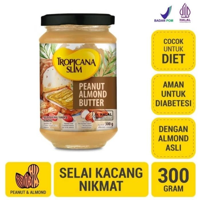 

Tropicana Slim Selai Peanut Almond Butter 300 Gr Selai Kacang Almond