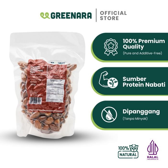 

Kacang Almond Panggang Asin 250Gr / Lightly Salted Roasted Almond